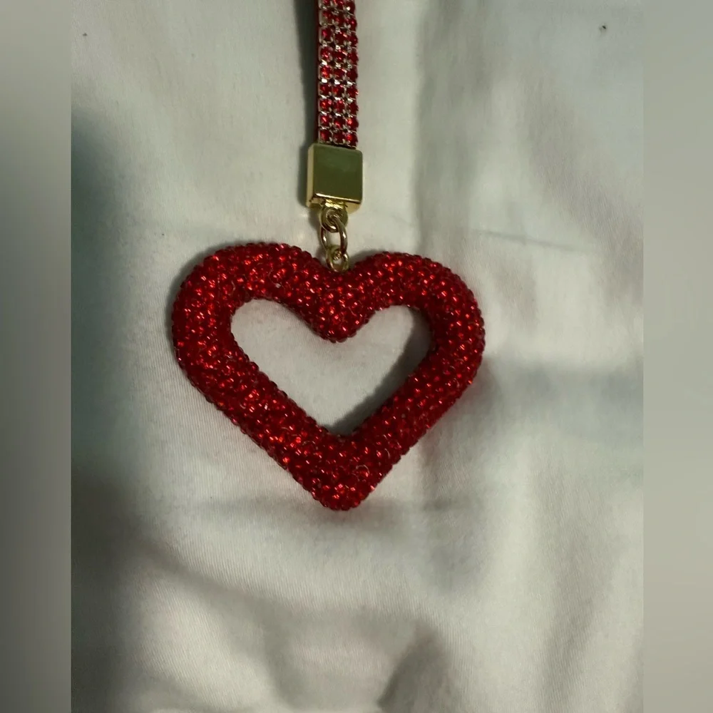 Keychain Gorgeous Red Heart Keychain with Gold Accents! NWT